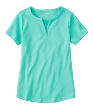 Women's L.L.Bean Tee, Short-Sleeve Notch-Neck