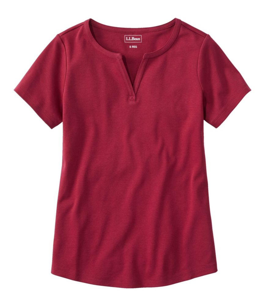 Women's L.L.Bean Tee, Short-Sleeve Notch-Neck