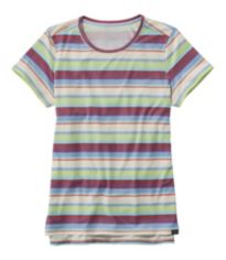 Women's Soft Stretch Supima Tee, Crewneck Short-Sleeve Striped