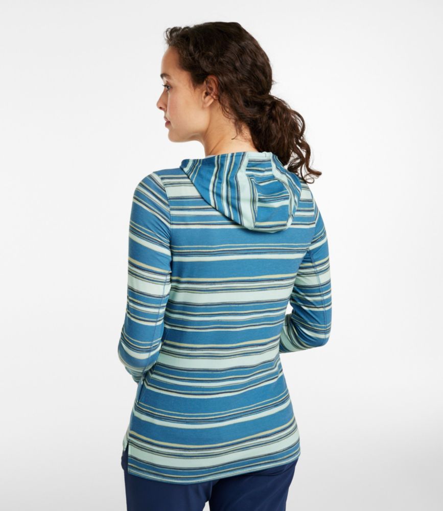 Women's Everyday SunSmart® Hooded Pullover, Long-Sleeve Stripe, , small image number 4