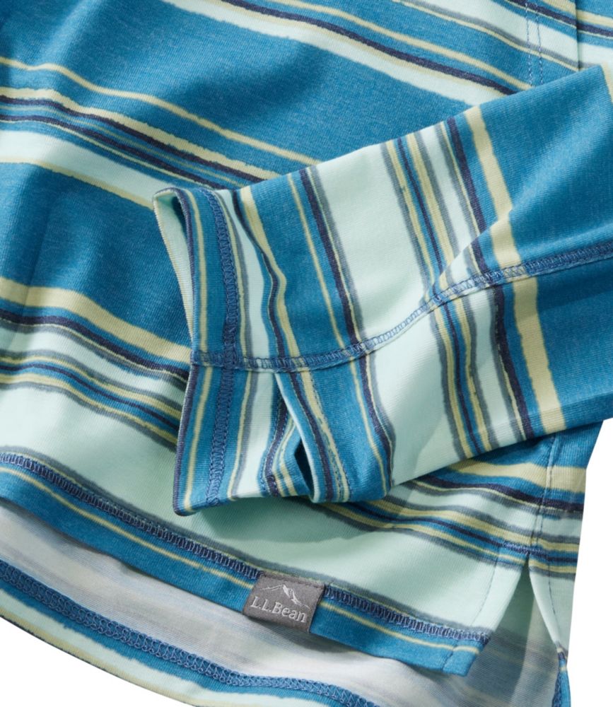 Women's Everyday SunSmart® Hooded Pullover, Long-Sleeve Stripe, French Lilac Stripe, small image number 5