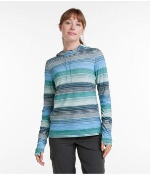 Women's Everyday SunSmart® Hooded Pullover, Long-Sleeve Stripe