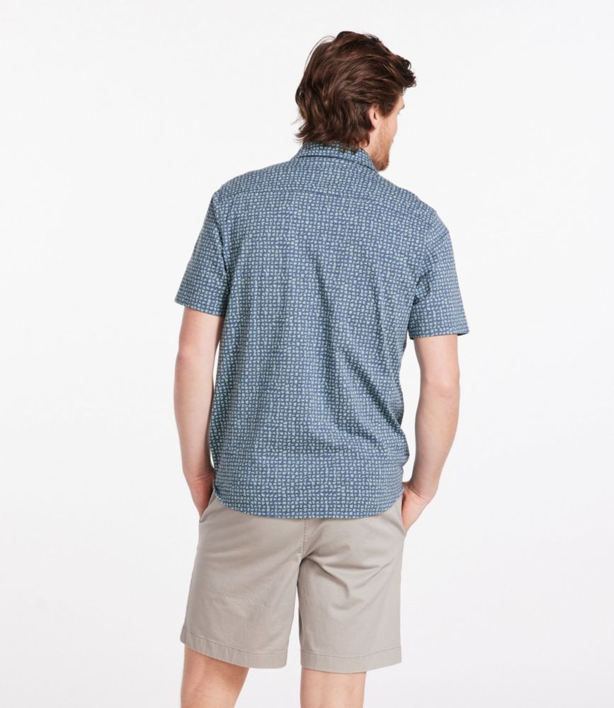Men's Lakewashed® Organic Cotton Button-Front Shirt, Short-Sleeve, Print, , small image number 3