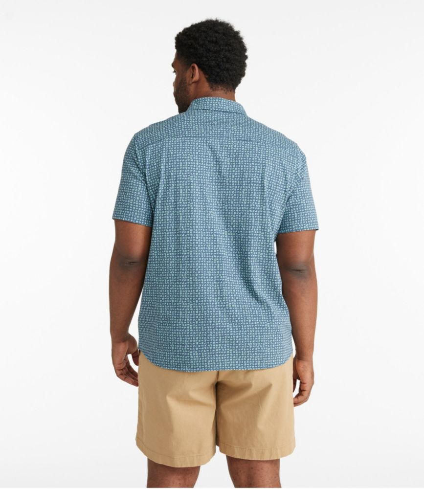 Men's Lakewashed® Organic Cotton Button-Front Shirt, Short-Sleeve, Print, , small image number 5