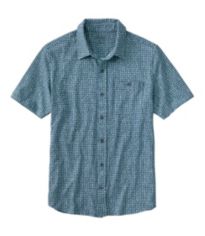 Men's Sunwashed Canvas Shirt, Traditional Fit Short-Sleeve