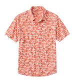 Men's Lakewashed Organic Cotton Button-Front Shirt, Short-Sleeve, Print