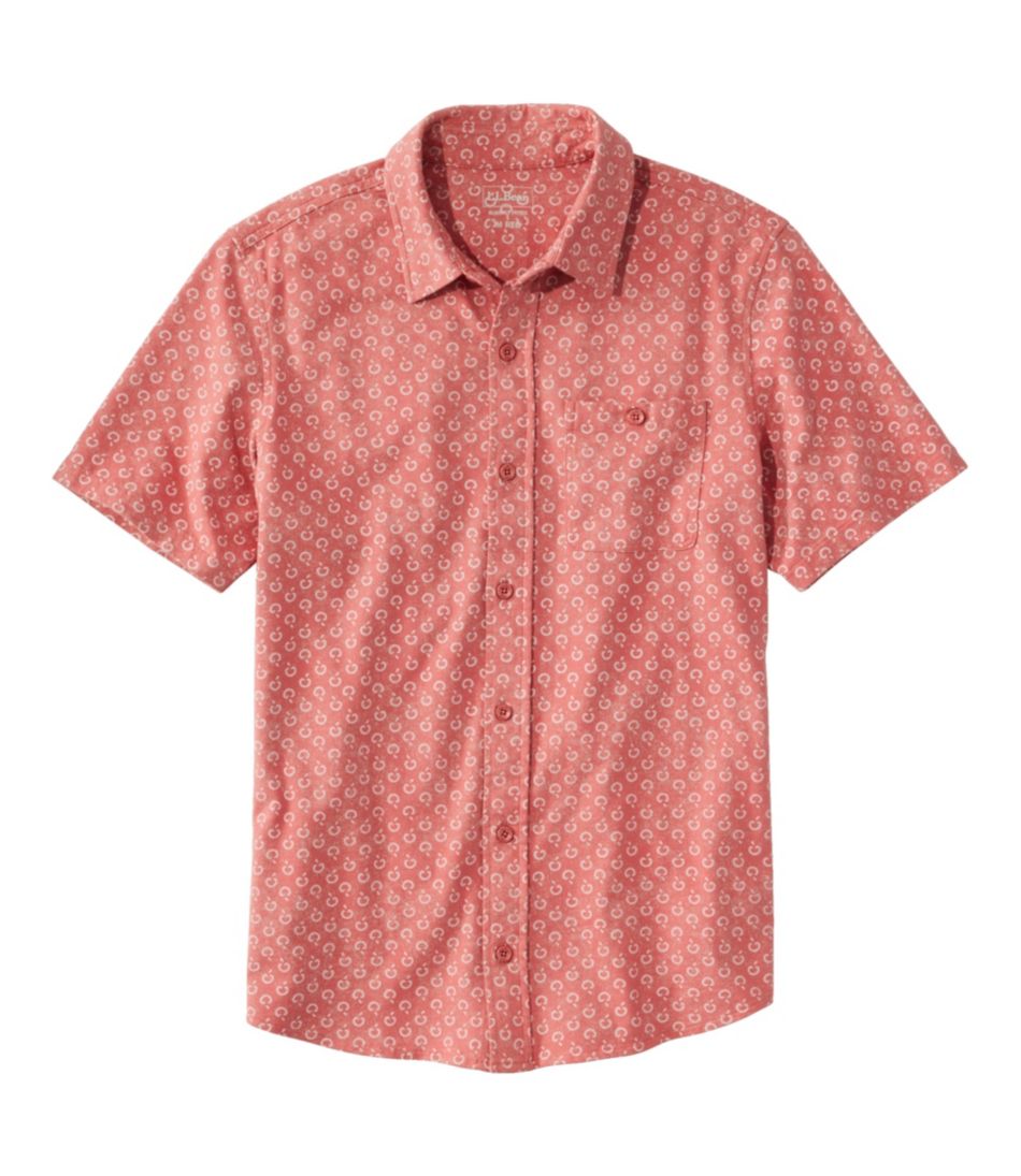 Men's Lakewashed Organic Cotton Button-Front Shirt, Short-Sleeve