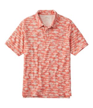 Men's Lakewashed Organic Cotton Polo, Short-Sleeve, Print