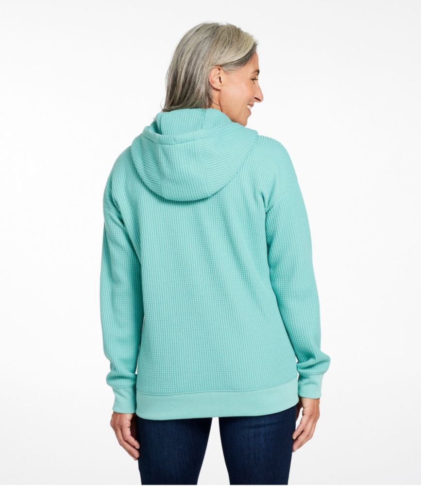 Women's Birchwood Brushed Waffle Full-Zip Hoodie, Saddle, small image number 3
