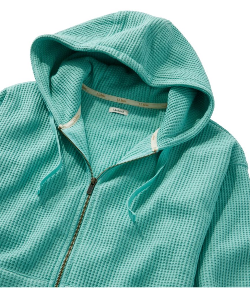 Women's Birchwood Brushed Waffle Full-Zip Hoodie, Saddle, small image number 4