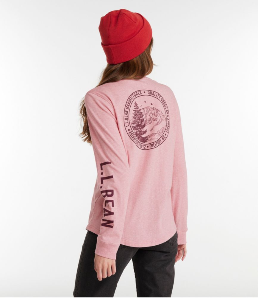 Women's Washed Cotton Pocket Tee, Long-Sleeve Graphic, , small image number 2