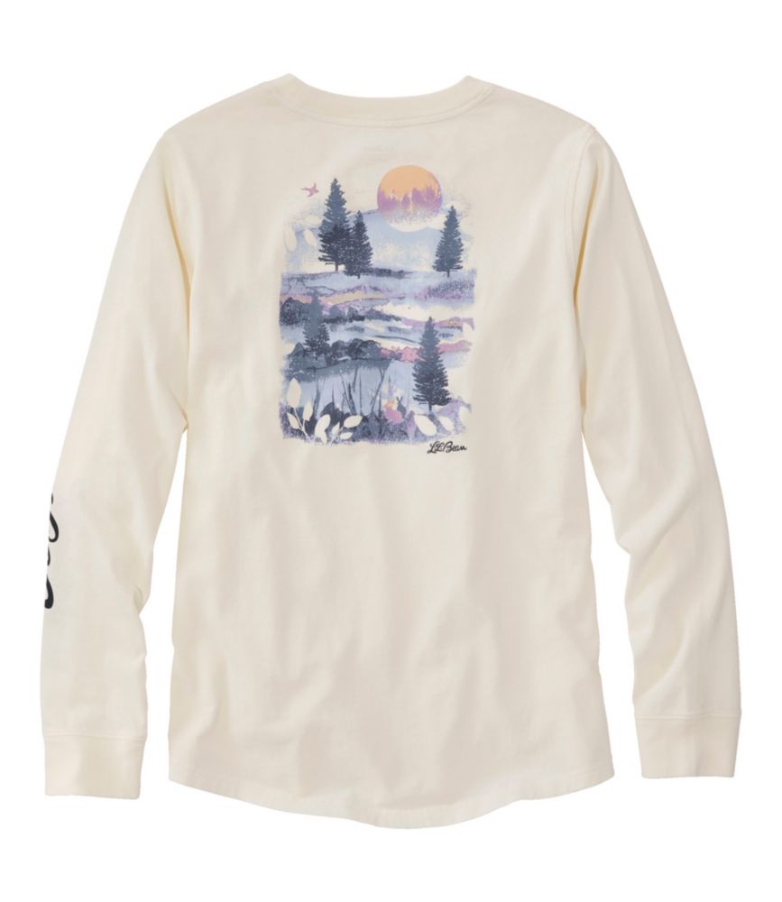 Women's Washed Cotton Pocket Tee, Long-Sleeve Graphic, , small image number 5