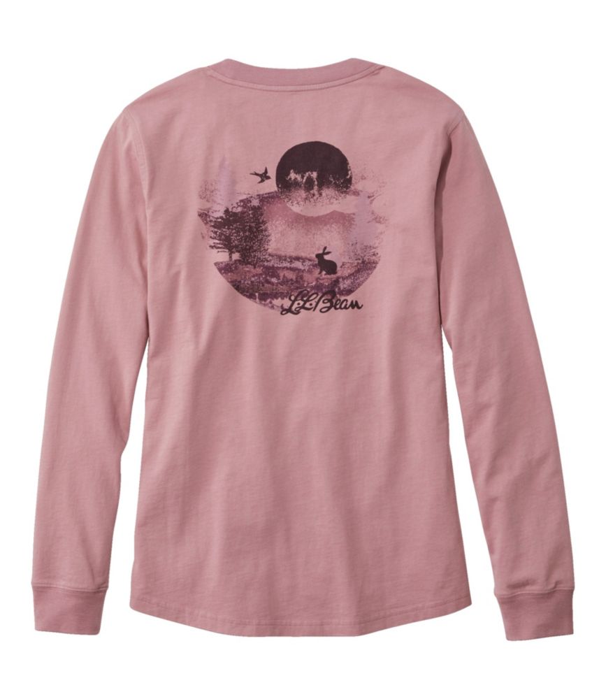 Women's Washed Cotton Pocket Tee, Long-Sleeve Graphic, , small image number 3