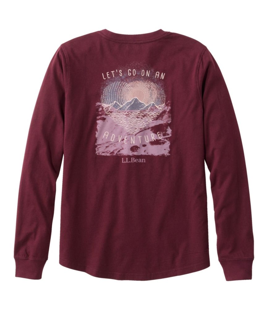 Women's Washed Cotton Pocket Tee, LongSleeve Graphic Tees & Knit