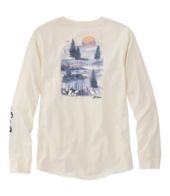 Women's Washed Cotton Pocket Tee, Long-Sleeve Graphic | Shirts