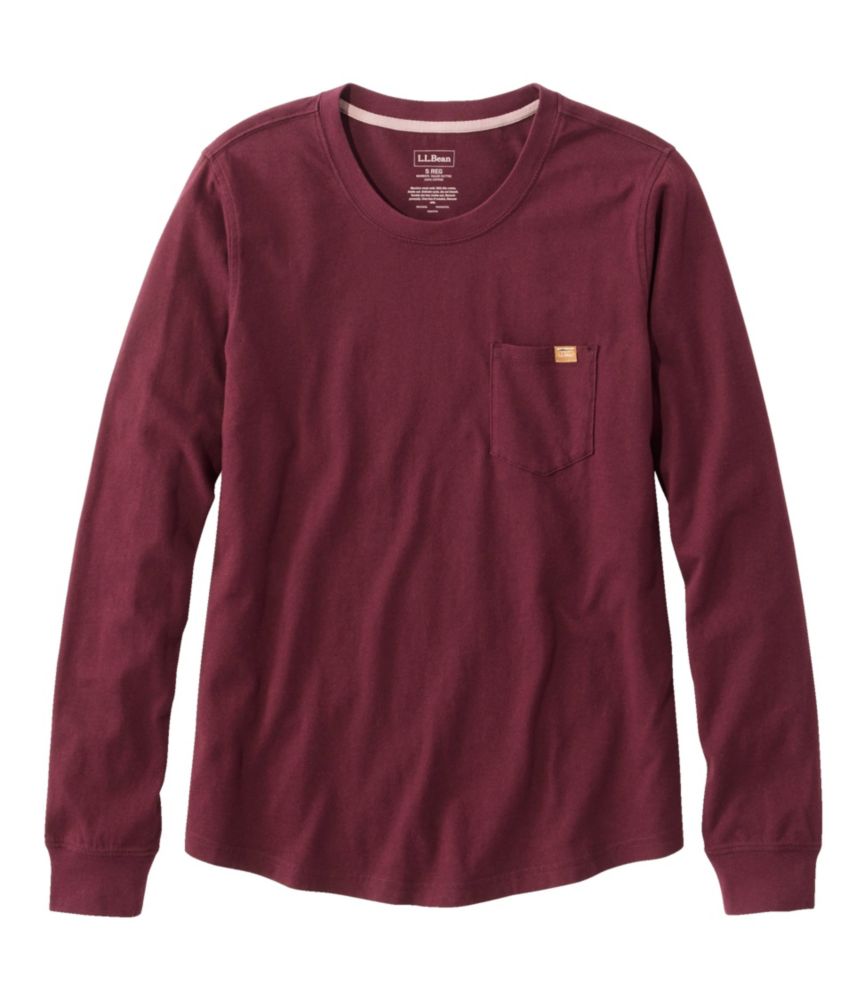 Women's Washed Cotton Pocket Tee, Long-Sleeve Graphic, , small image number 6