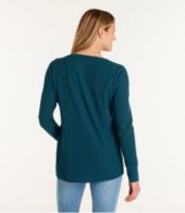 Women's Unshrinkable Mini-Waffle Tee, Long-Sleeve Crewneck at L.L. Bean