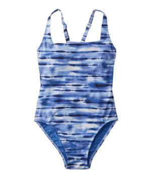 Women's New Currents Swimwear, Squareneck Tanksuit, Print