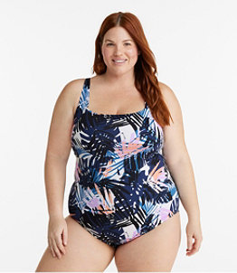 Women's New Currents Swimwear, Squareneck Tanksuit, Print