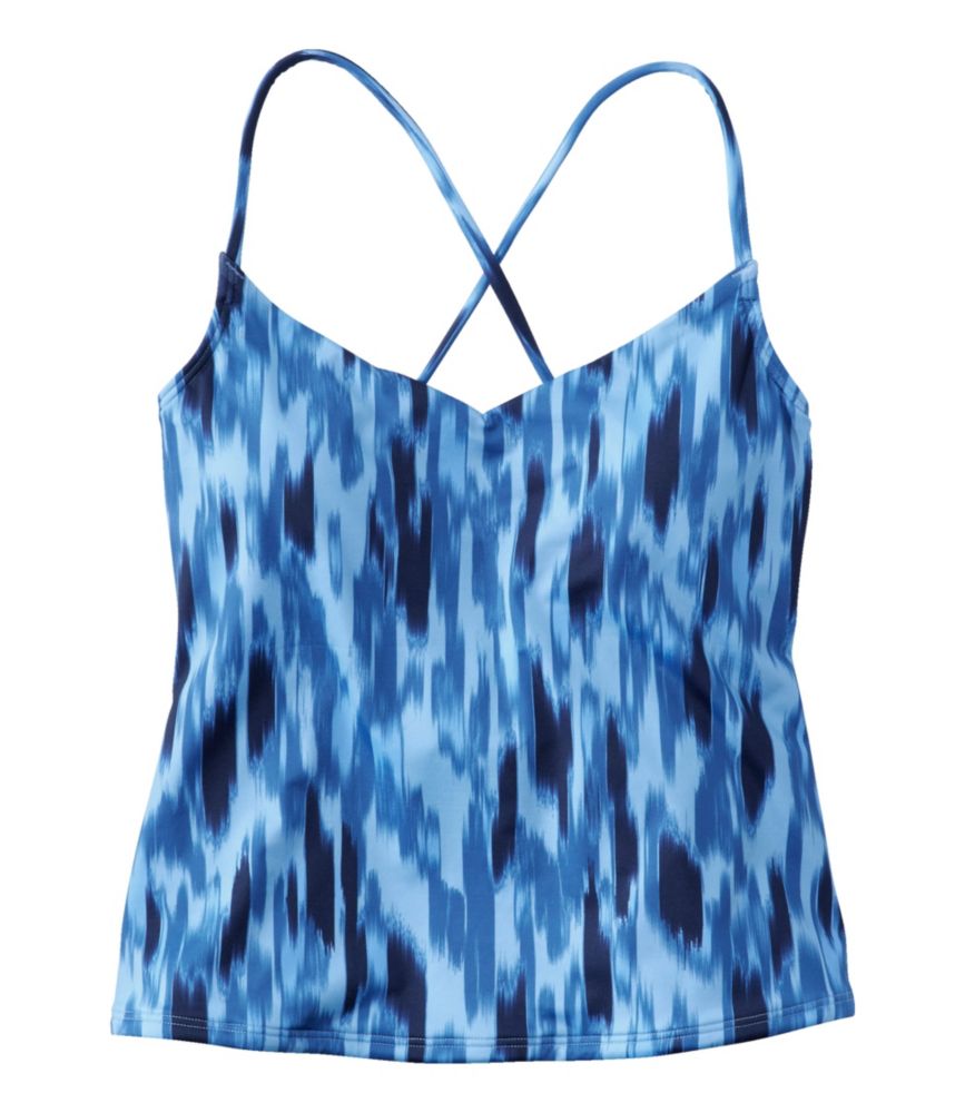 Women's New Currents Swimwear, V-Neck Tankini Top Print, Multi Palms, small image number 3