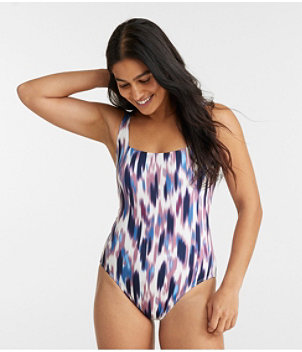 Women's New Currents Swimwear, Squareneck Tanksuit, Print