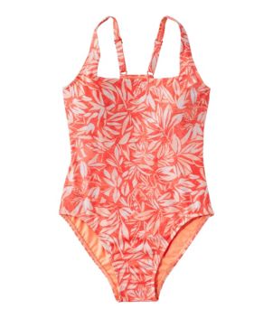 Women's New Currents Swimwear, Squareneck Tanksuit Print