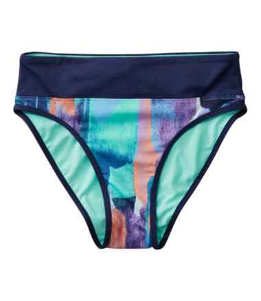 Women's New Currents Swimwear, Mid-Rise Brief Print