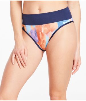 Women's New Currents Swimwear, Mid-Rise Brief Print