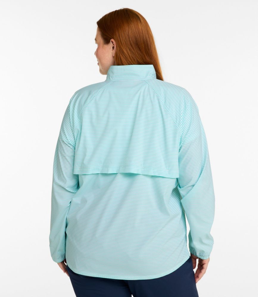 Women's Everyday SunSmart® Woven Shirt, Quarter-Zip Pullover Colorblock