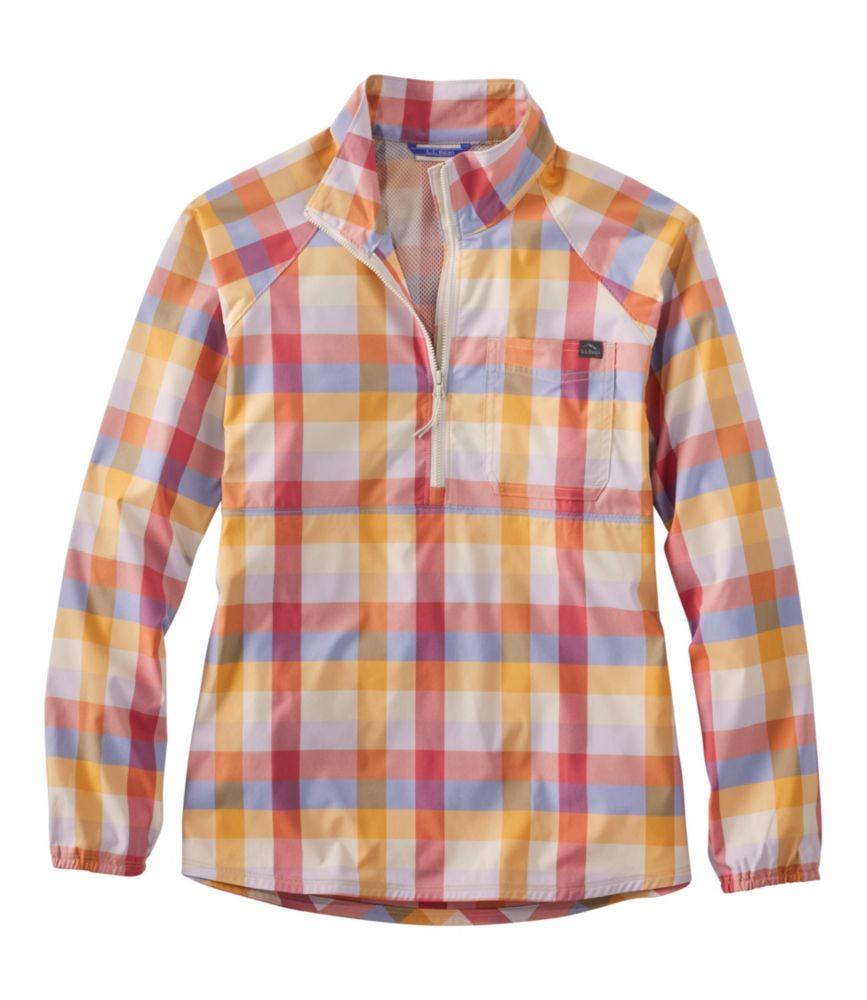 Women's Everyday SunSmart® Woven Shirt, Quarter-Zip Pullover Colorblock