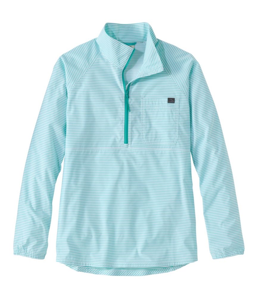 Women's Everyday SunSmart® Woven Shirt, Quarter-Zip Pullover Colorblock