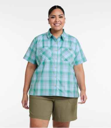 Women's Everyday SunSmart™ Woven Shirt, Short-Sleeve Plaid