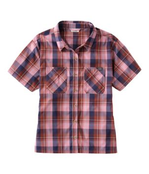 Women's Everyday SunSmart® Woven Shirt, Short-Sleeve Plaid