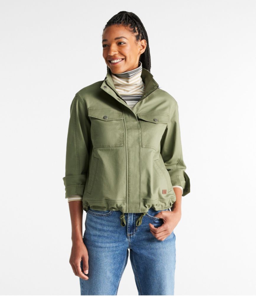 Women's utility jacket with on sale hood