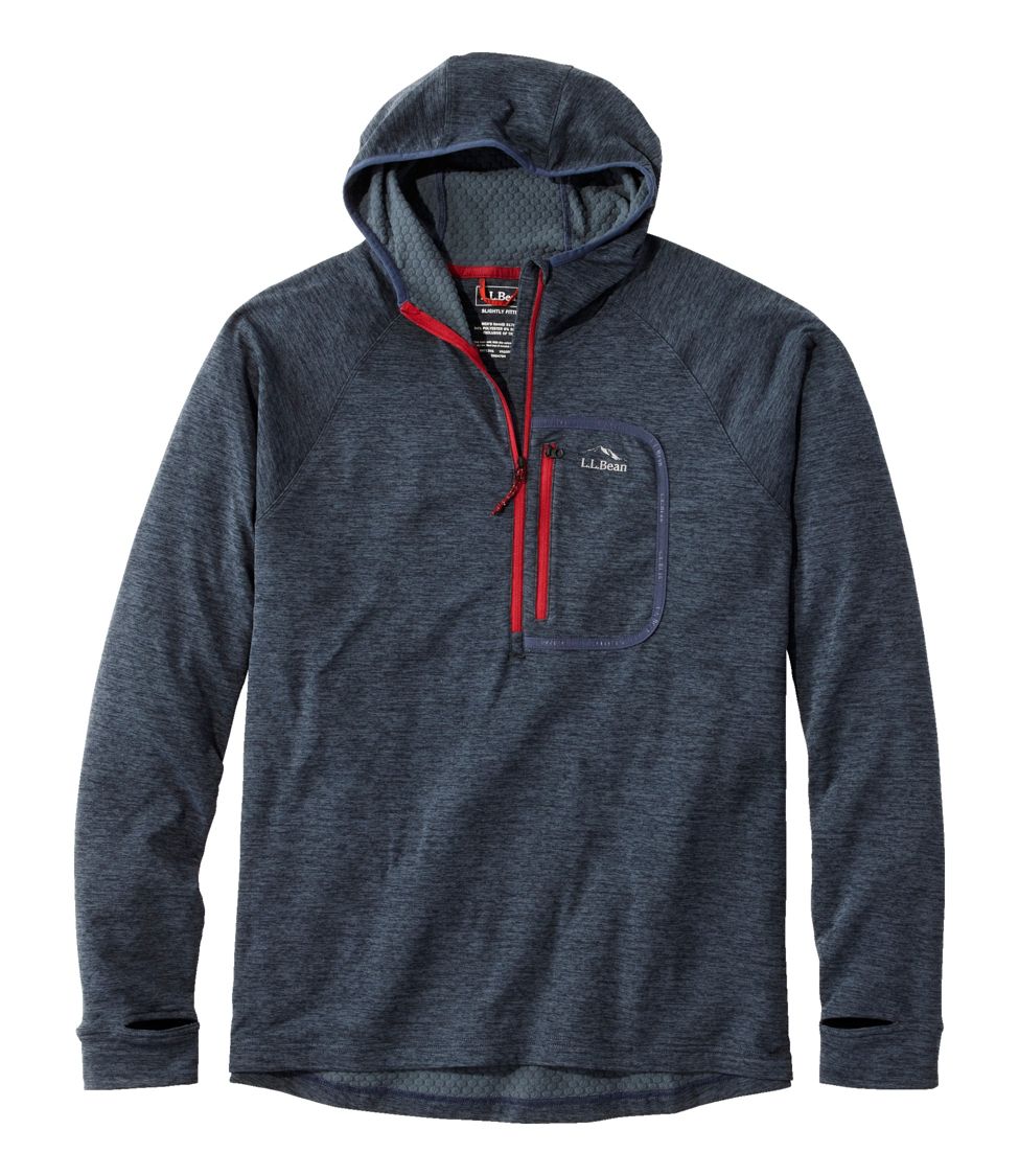 Men's Adventure Grid Fleece, Hooded Half-Zip