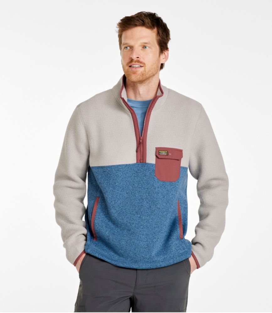 Men s L.L.Bean Sweater Fleece Sherpa Hybrid Pullover