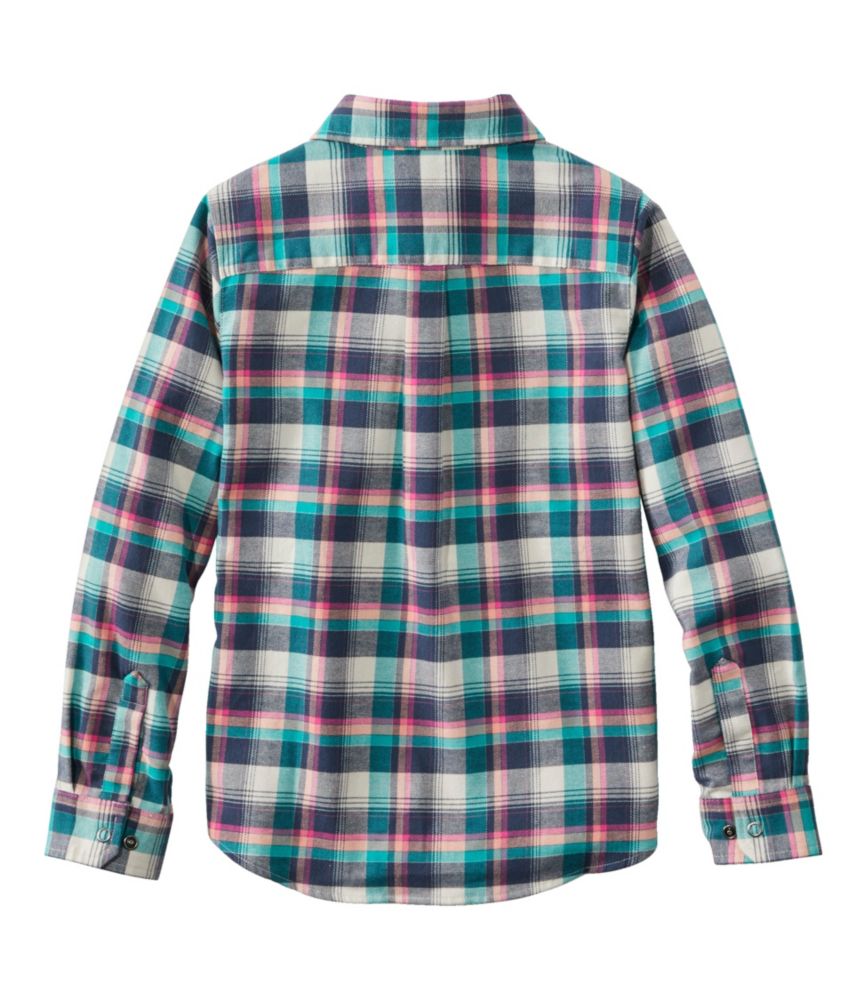Kids' BeanFlex All-Season Flannel Shirt, Marine Blue, small image number 4