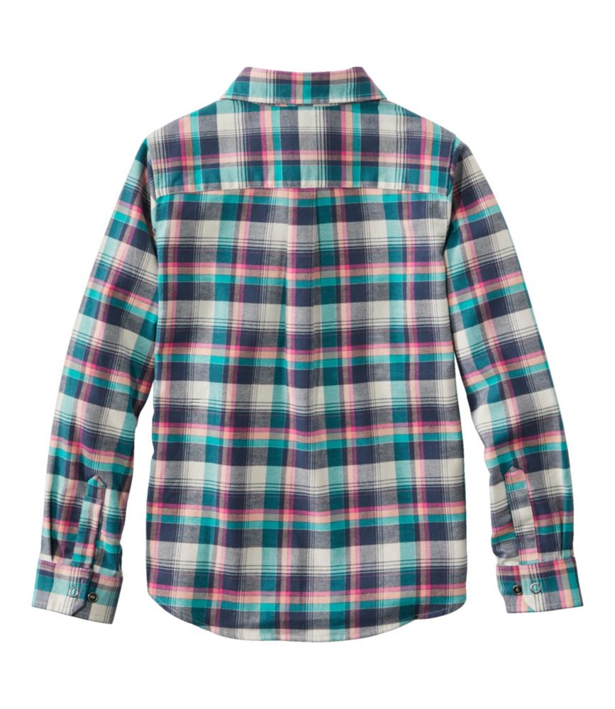 Kids' BeanFlex All-Season Flannel Shirt, Marine Blue, small image number 4