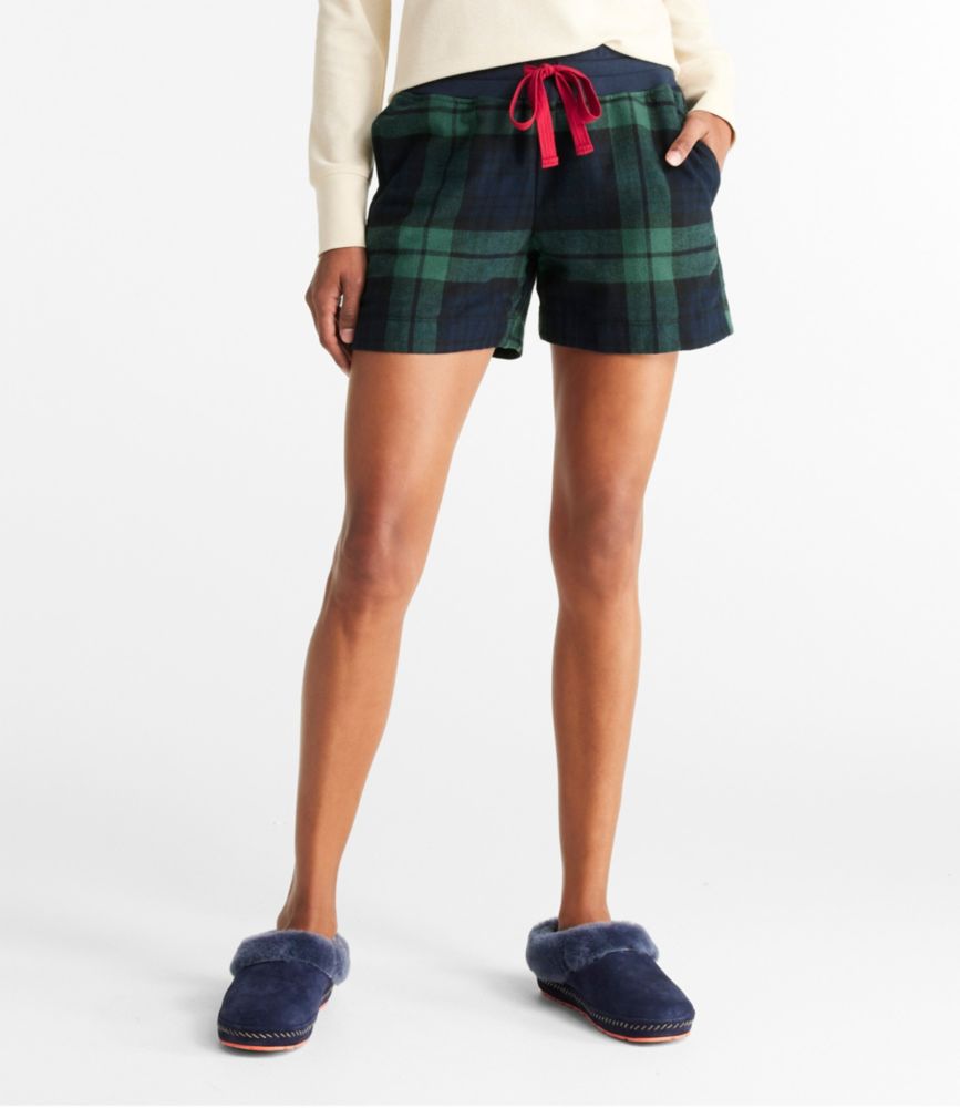 Flannel pajama shorts womens sale