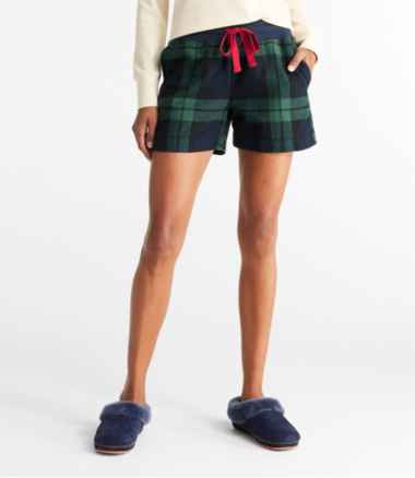 Women's Scotch Plaid Flannel Sleep Shorts