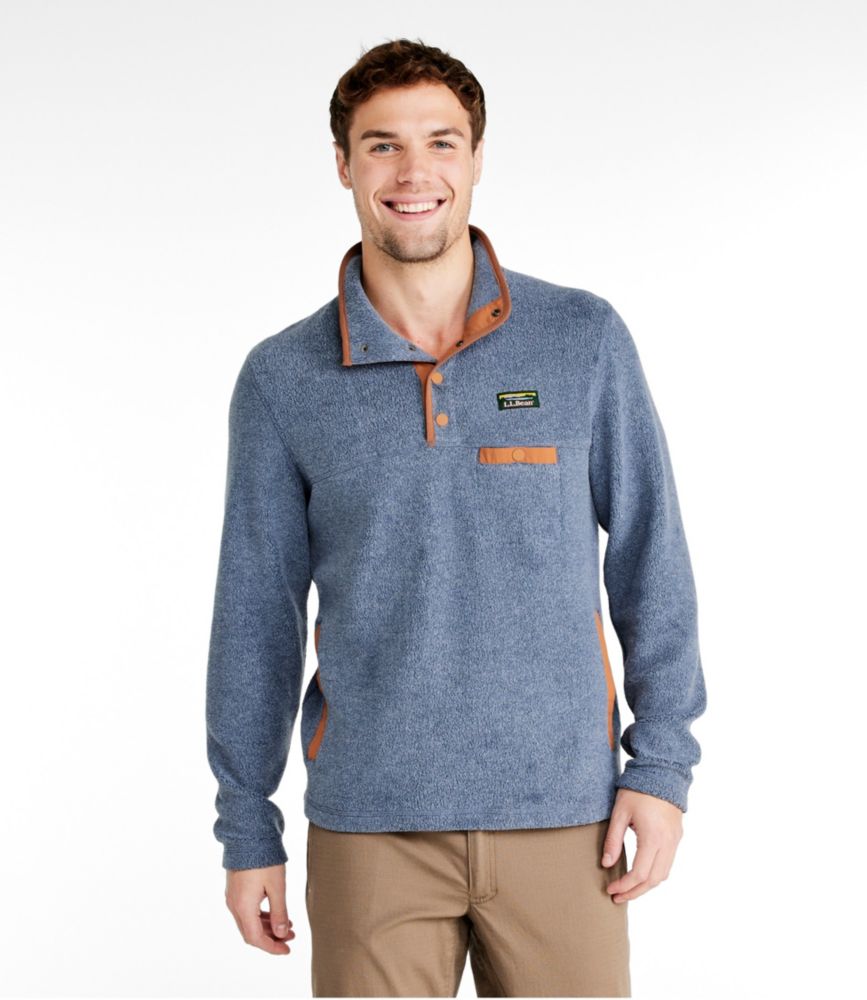 Men's Tumbled Sherpa, Pullover, Storm Teal, small image number 2