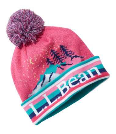 Kids' L.L.Bean Pom Hat, Scenic Stripe
