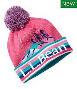 Kids' L.L.Bean Pom Hat, Scenic Stripe