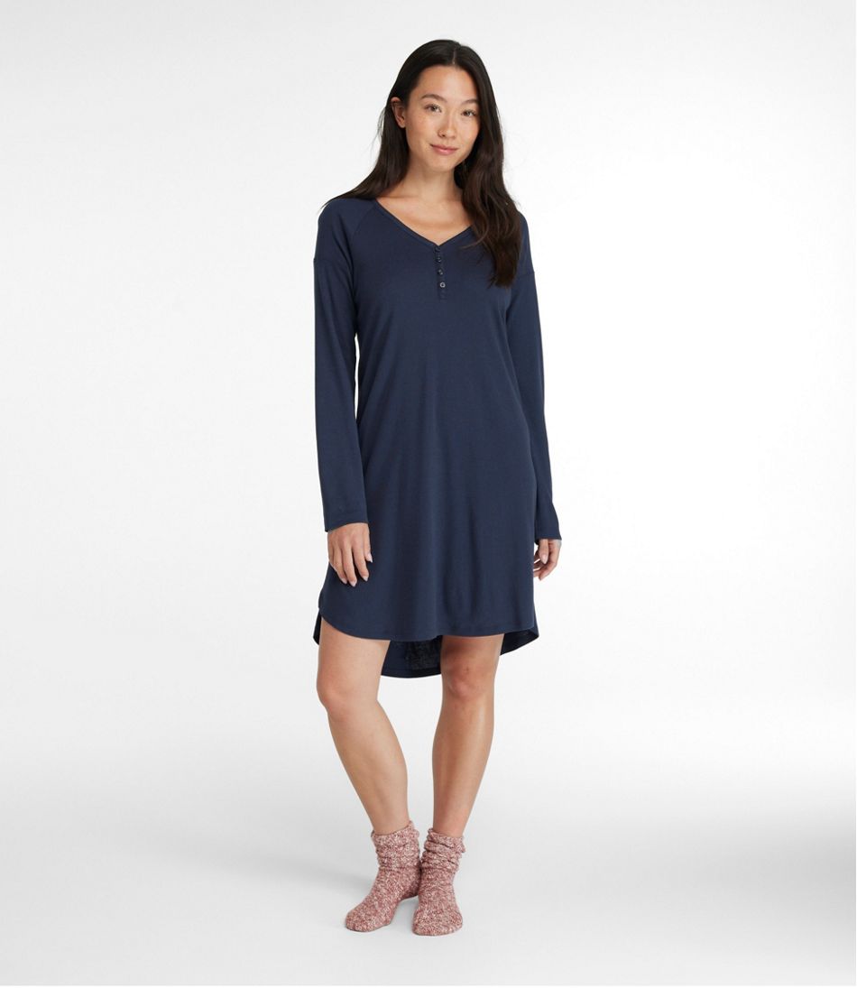 Women's Super-Soft Shrink-Free Nightgown, Button-Front