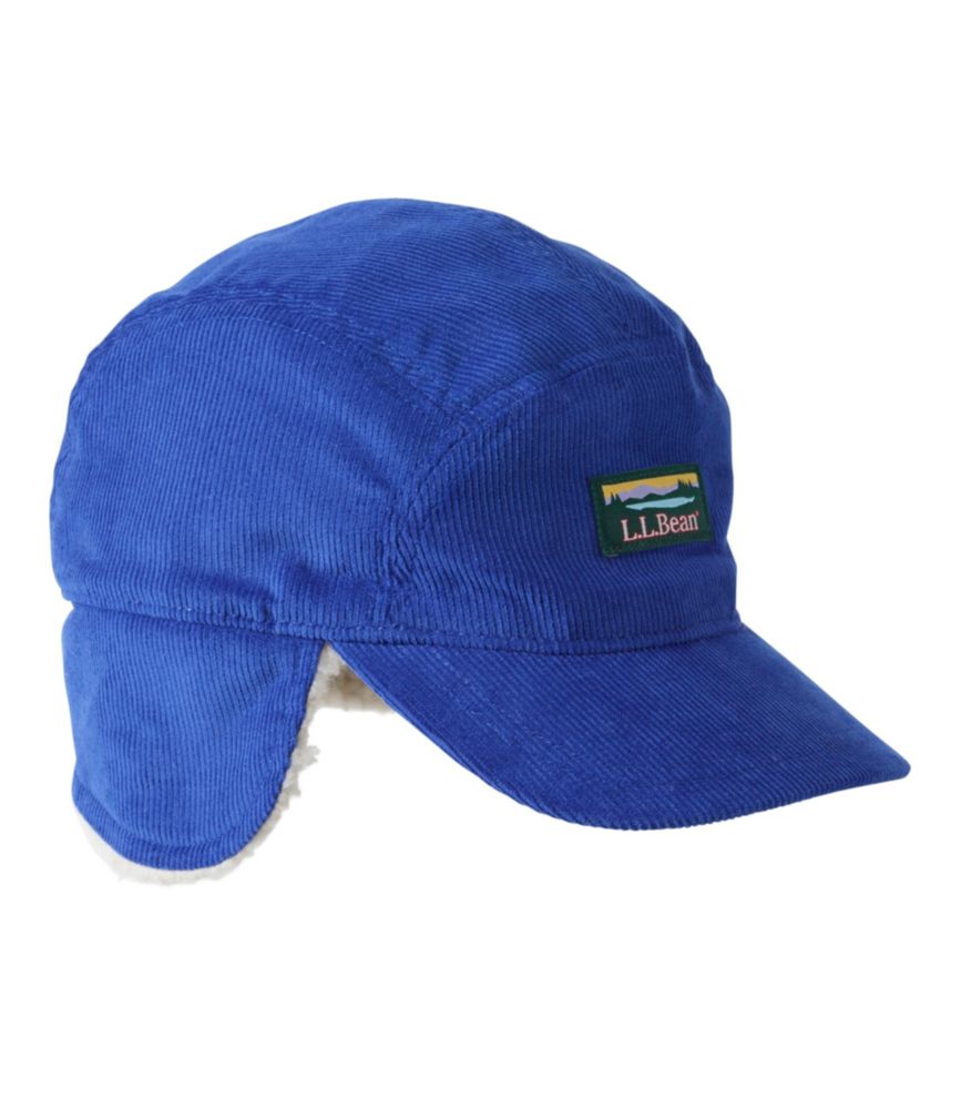 Kids' L.L.Bean Corduroy Trapper Hat, Deep Marine Blue, small image number 1