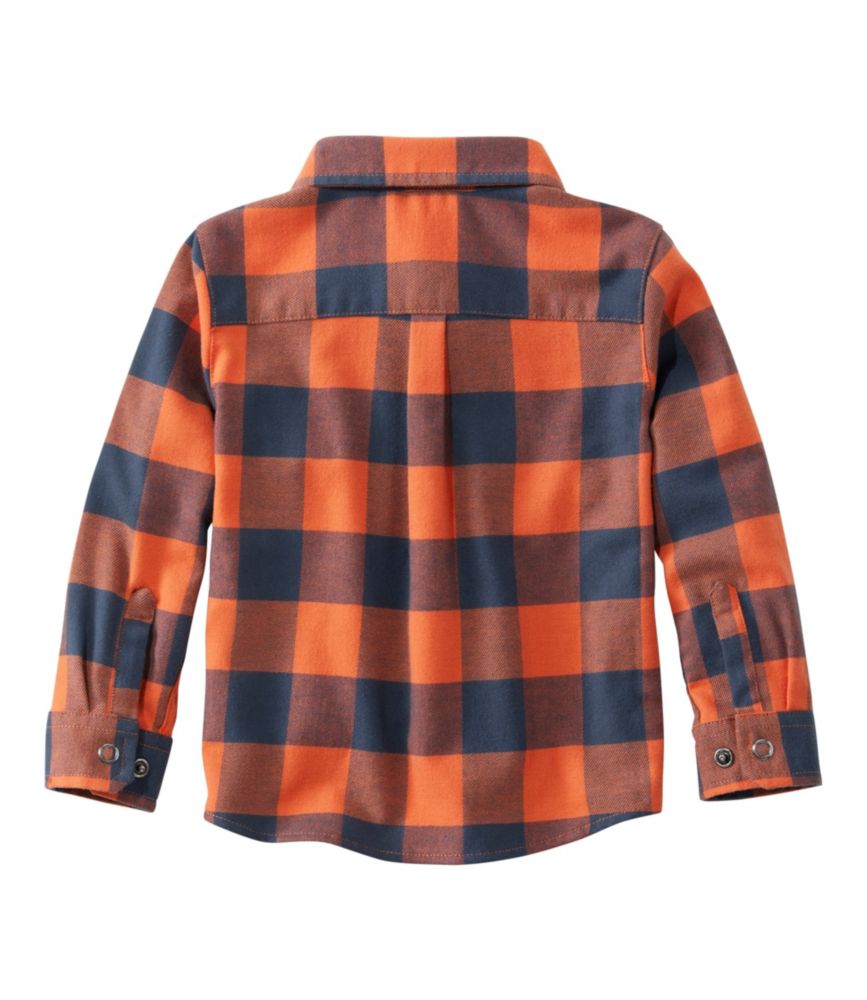 Toddlers' BeanFlex All-Season Flannel Shirt, Peak Orange/Carbon Navy, small image number 4