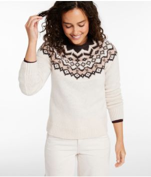 Women's Bean's Classic Ragg Wool Sweater, Crewneck Fair Isle