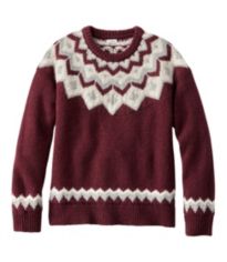 Men's Classic Ragg Wool Sweater, Crewneck, Fair Isle Gray Heather XXL, Lambswool Wool | L.L.Bean