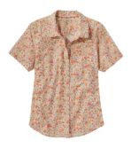 Women's Organic Classic Cotton Shirt, Short-Sleeve Print