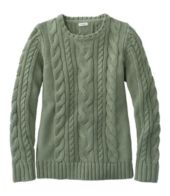 Women's Double L® Cable Sweater, Crewneck | Sweaters at L.L.Bean